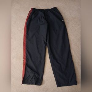 VINTAGE Nike Track Pants Men XXL Black Nylon Active Zip Cuff Swoosh 90s FL